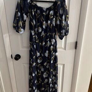 Blue floral dress